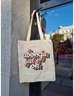 Torba - tęczowe "aborcja jest ok"