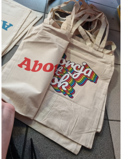 Torba - tęczowe "aborcja jest ok"